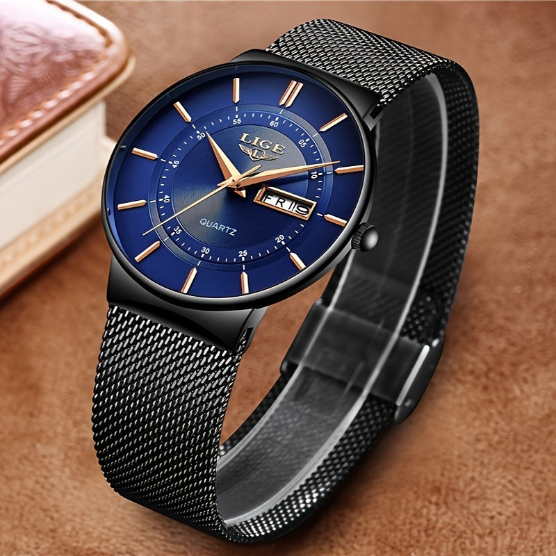 Montre à quartz de luxe LIGE
