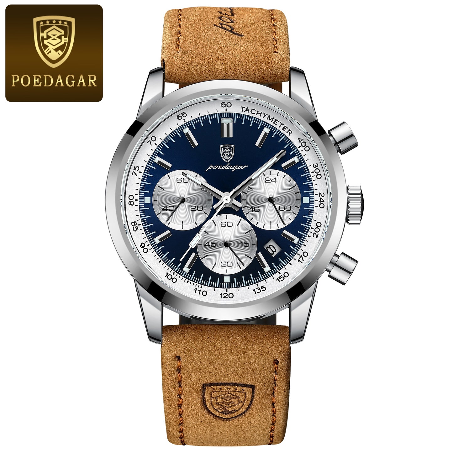 POEDAGAR Luxury Chronograph Watch