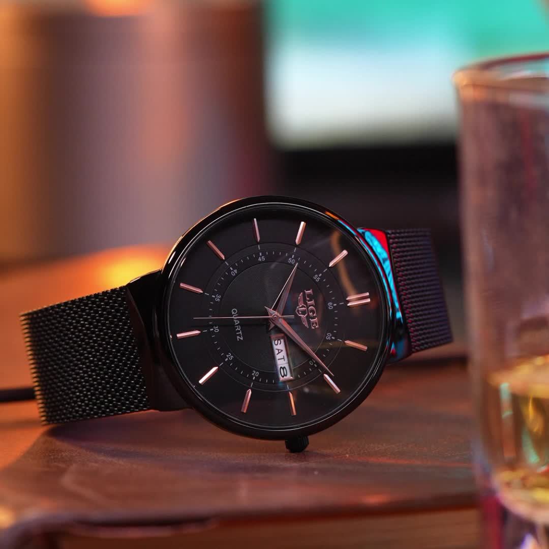 Montre à quartz tendance LIGE