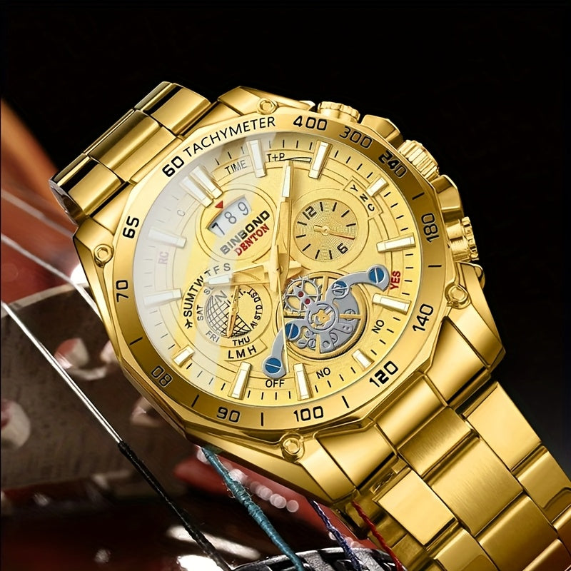 Luxury Golden Quartz Watch