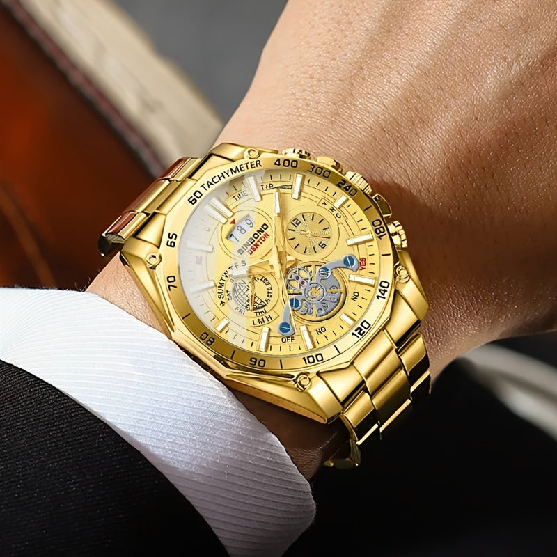 Luxury Golden Quartz Watch