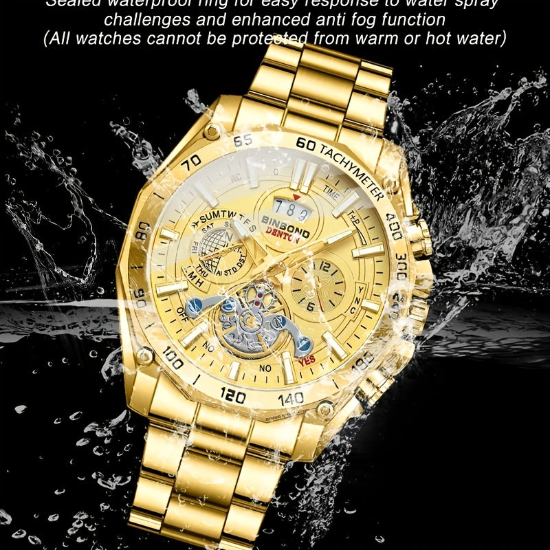 Luxury Golden Quartz Watch