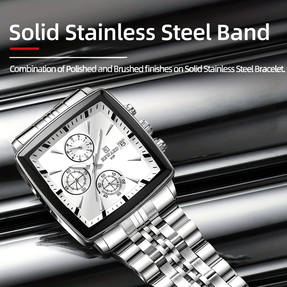 Montre à quartz rectangulaire de luxe