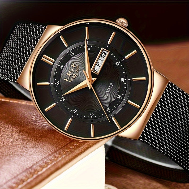Montre à quartz de luxe LIGE