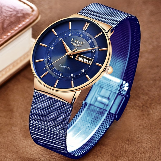 Montre à quartz de luxe LIGE