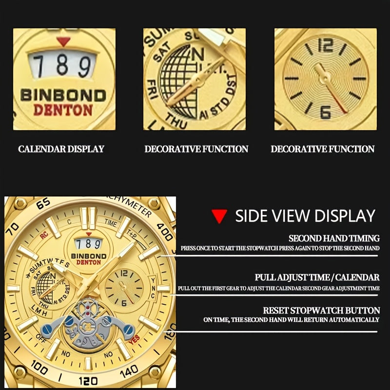 Luxury Golden Quartz Watch