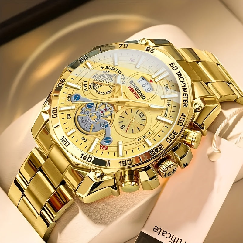 Luxury Golden Quartz Watch