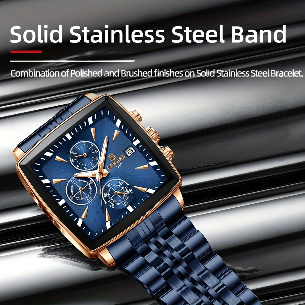 Montre à quartz rectangulaire de luxe