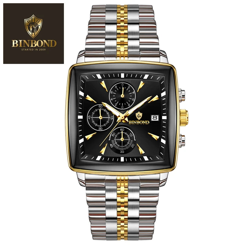 Montre carrée de luxe Binbond