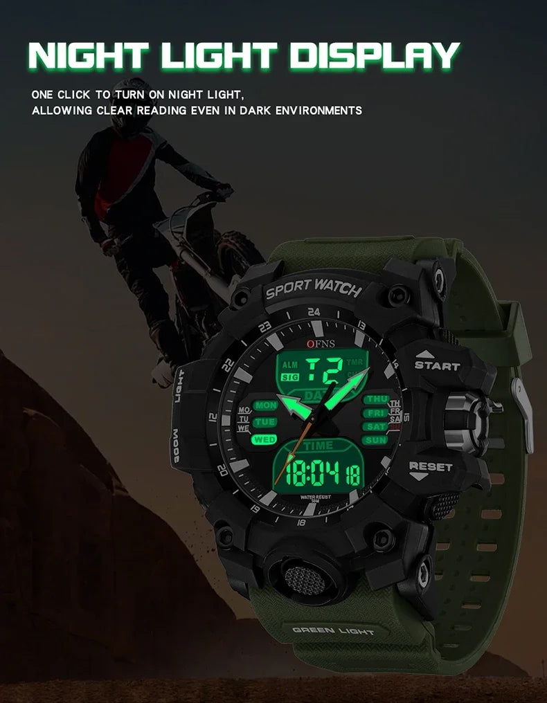 Montre militaire à double affichage