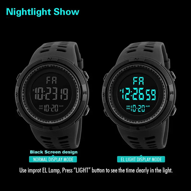 Montre numérique de sport militaire