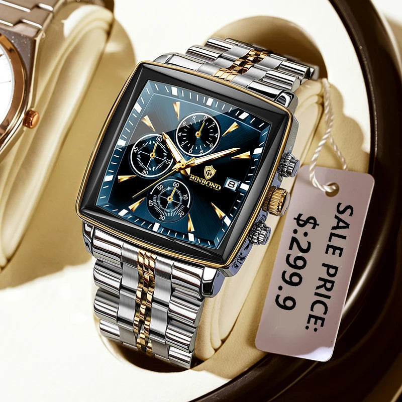 Montre carrée de luxe Binbond