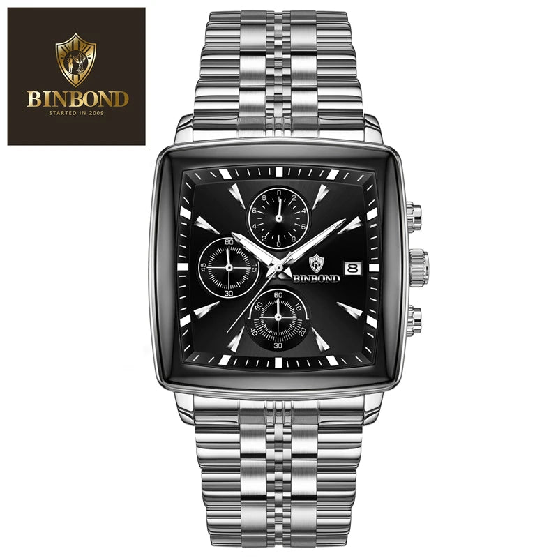 Montre carrée de luxe Binbond