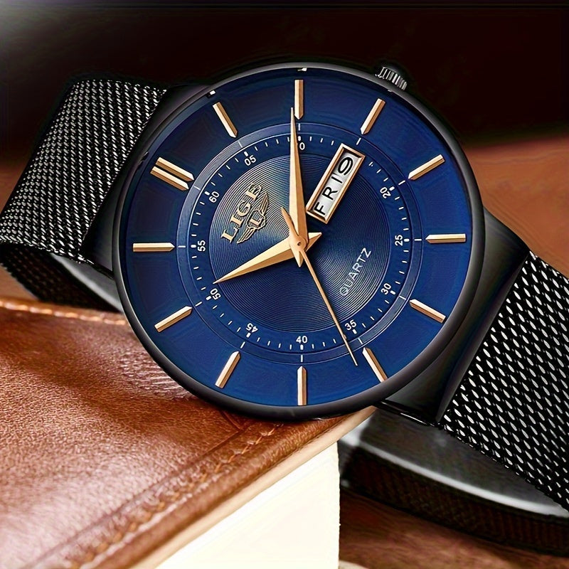 Montre à quartz de luxe LIGE