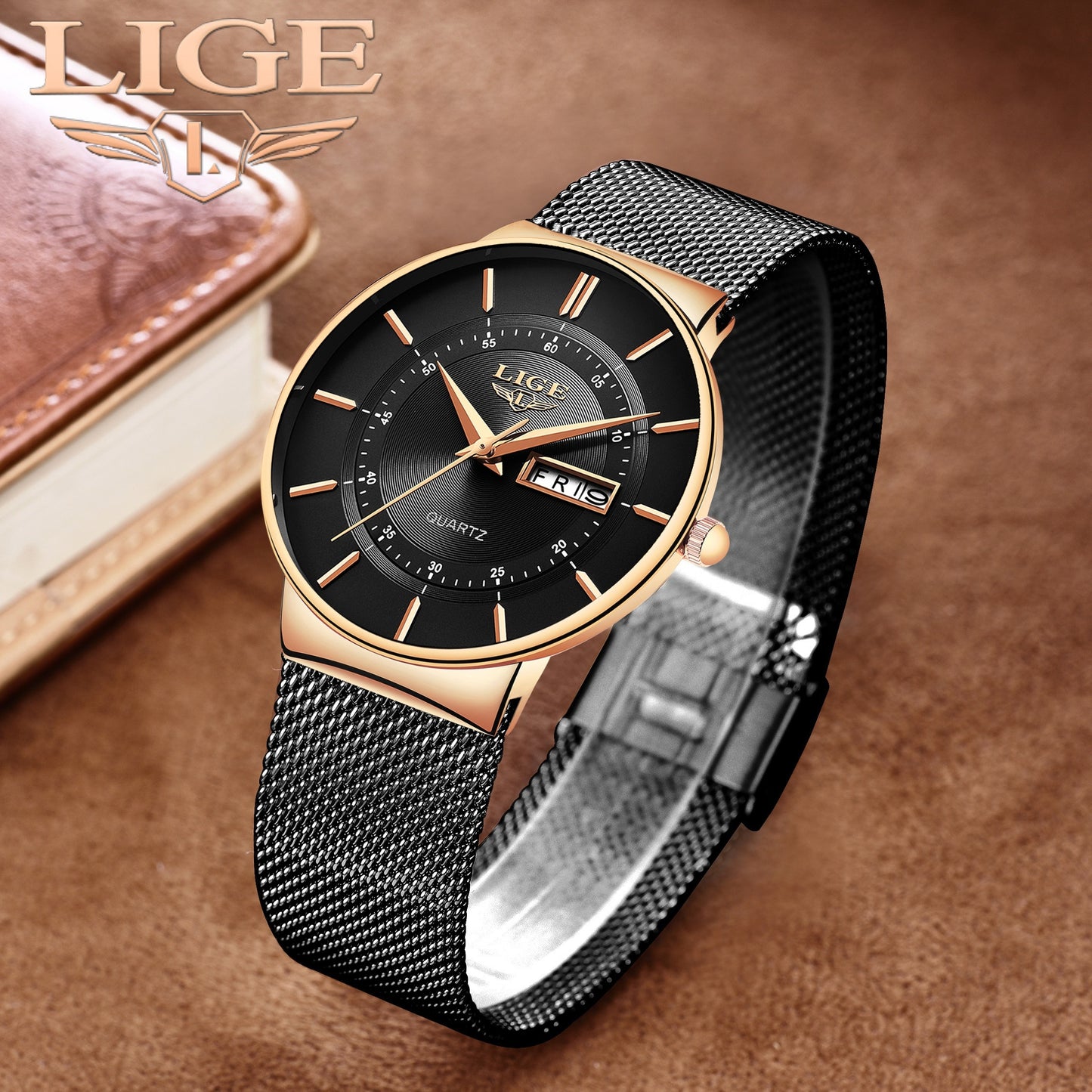 Montre à quartz tendance LIGE