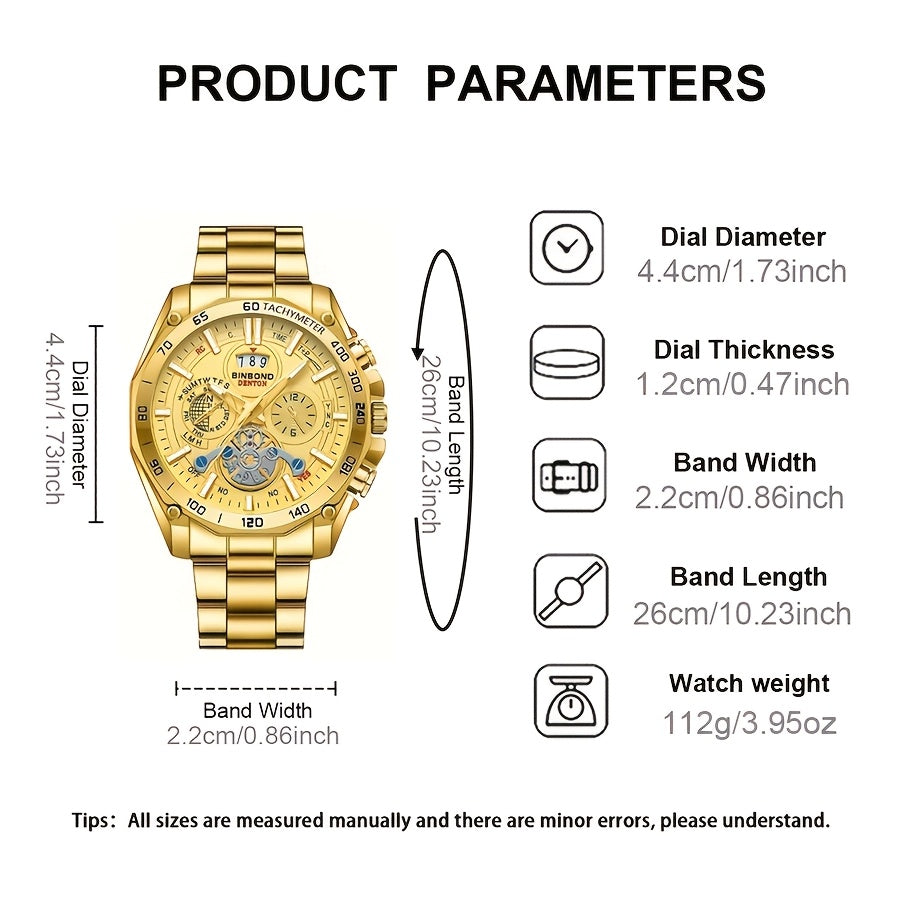 Luxury Golden Quartz Watch