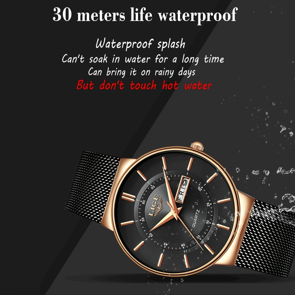 Montre à quartz tendance LIGE