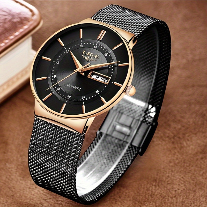 Montre à quartz de luxe LIGE
