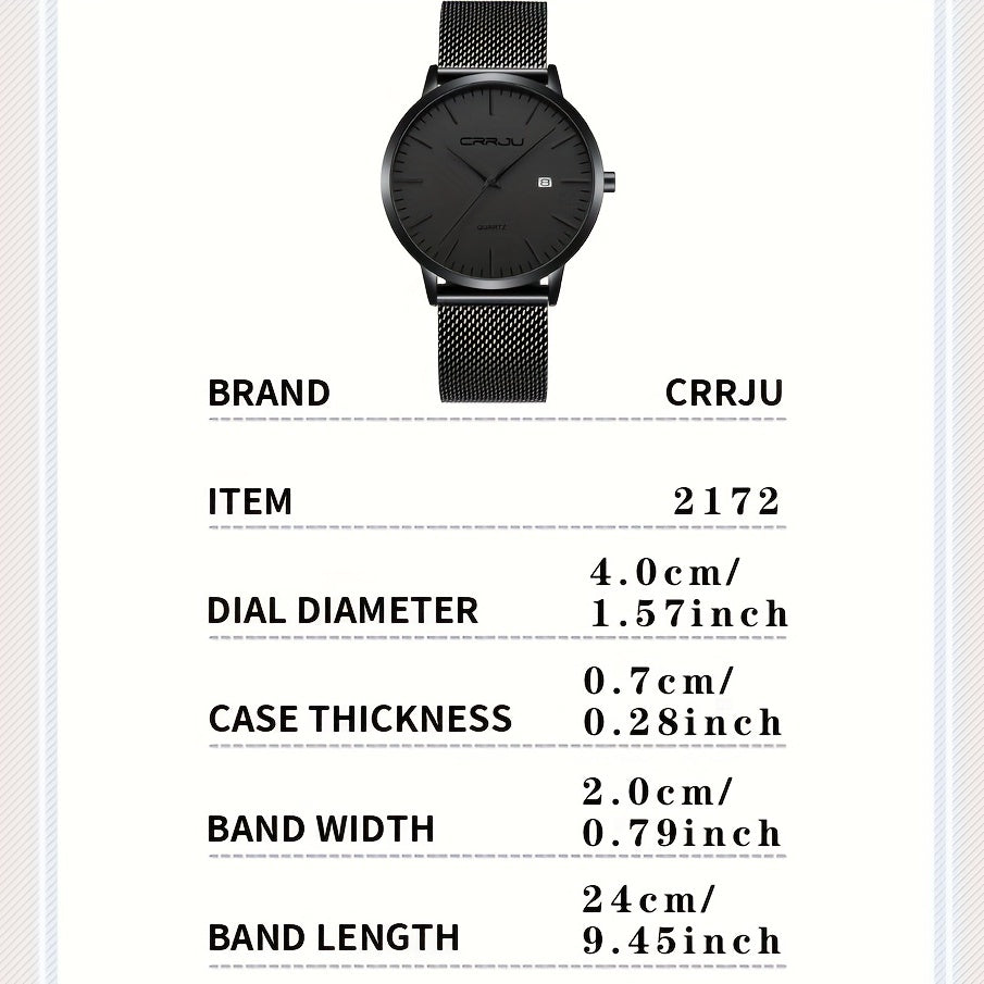 Montre à quartz fine CRRJU