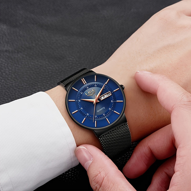 Montre à quartz de luxe LIGE