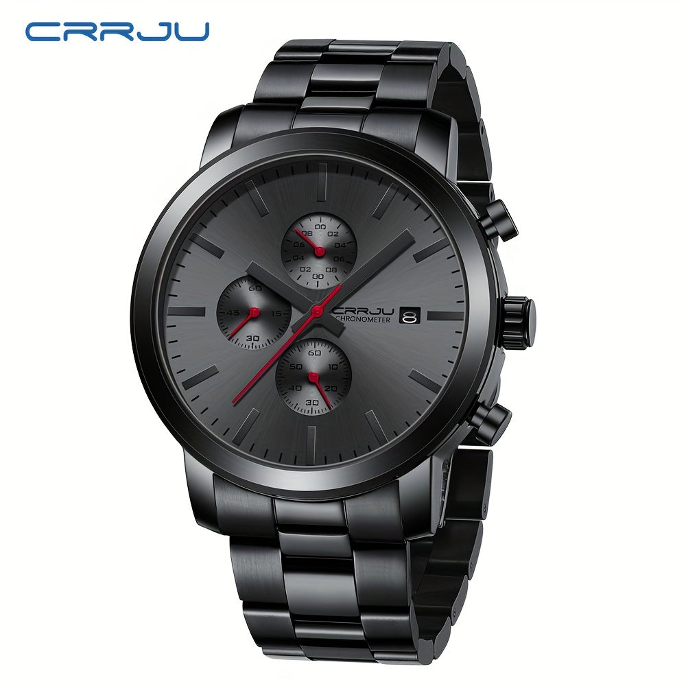 Men's Multifunctional Watch with Stainless Steel, High-Quality