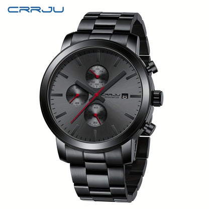 Men's Multifunctional Watch with Stainless Steel, High-Quality