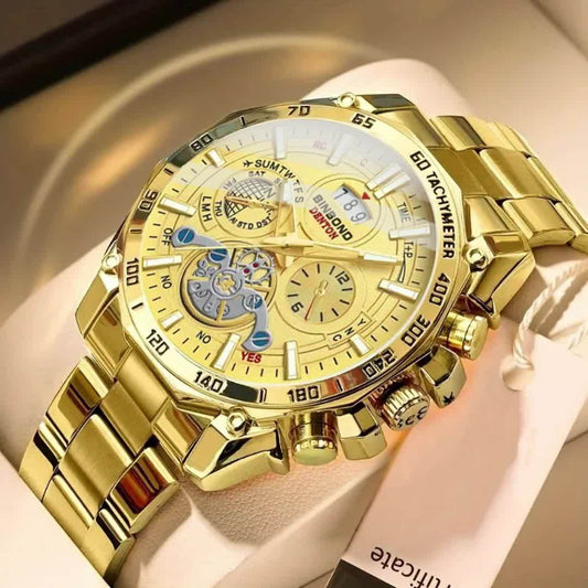 Luxury Golden Quartz Watch