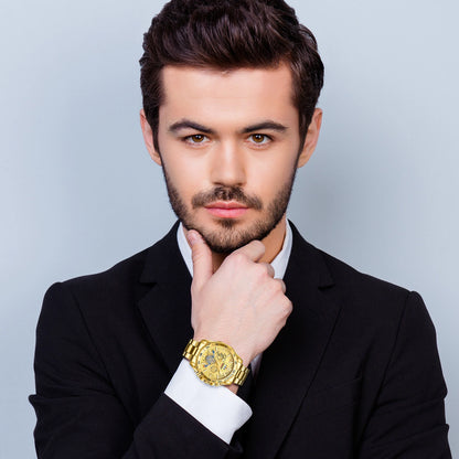 Luxury Golden Quartz Watch