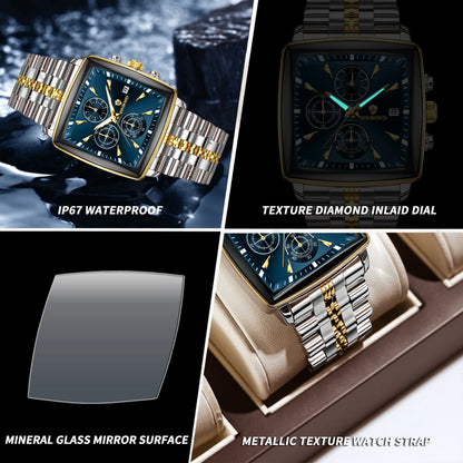 Montre carrée de luxe Binbond