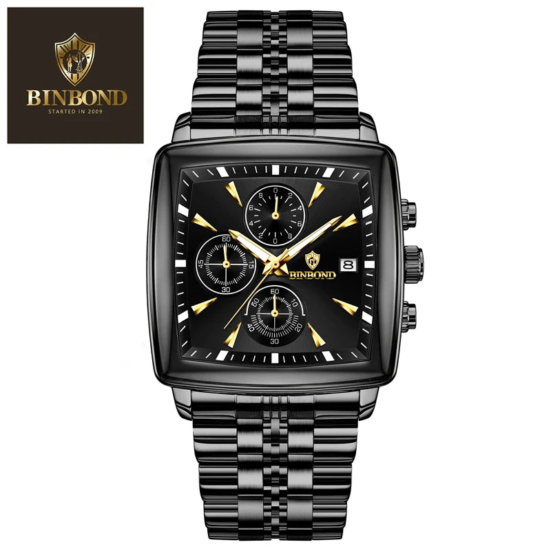 Montre carrée de luxe Binbond