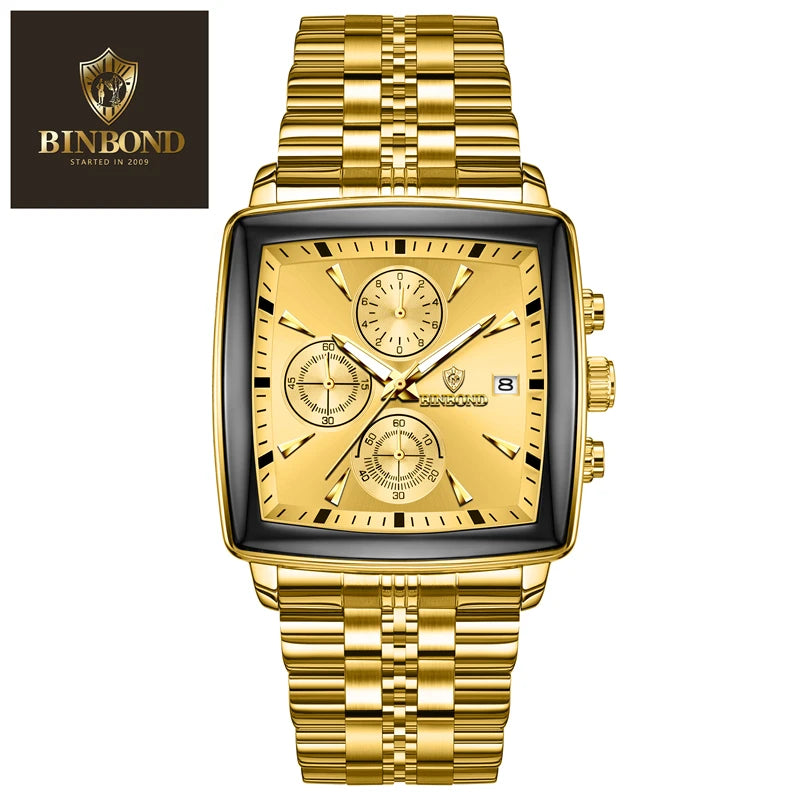 Montre carrée de luxe Binbond