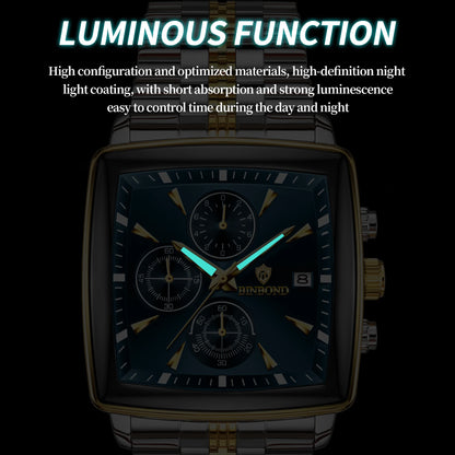 Montre carrée de luxe Binbond