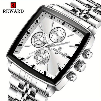 Montre à quartz rectangulaire de luxe