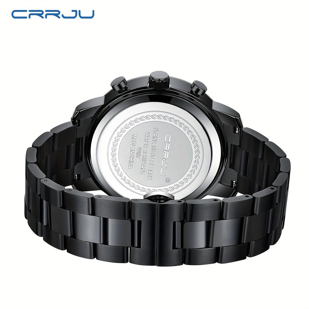Men's Multifunctional Watch with Stainless Steel, High-Quality