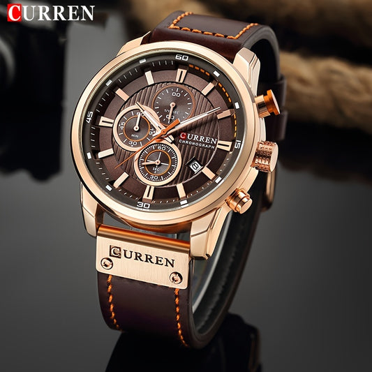 CURREN Sports Leather Watch