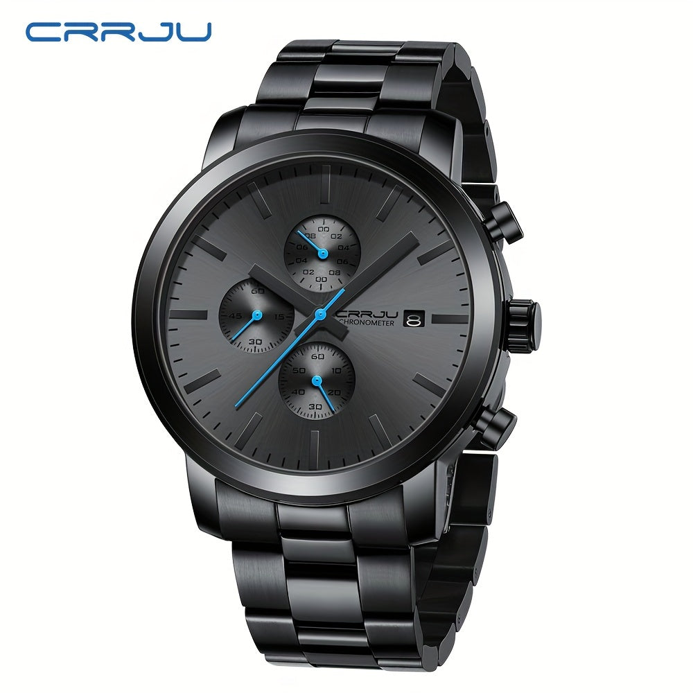 Men's Multifunctional Watch with Stainless Steel, High-Quality