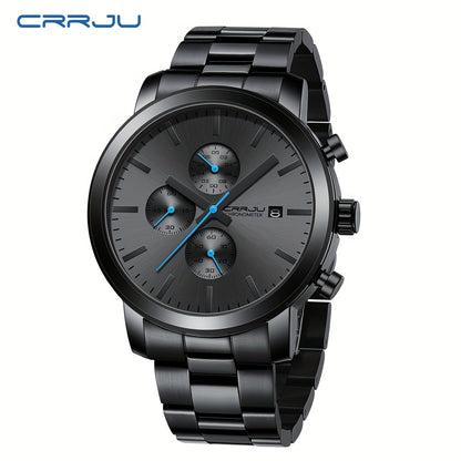 Men's Multifunctional Watch with Stainless Steel, High-Quality