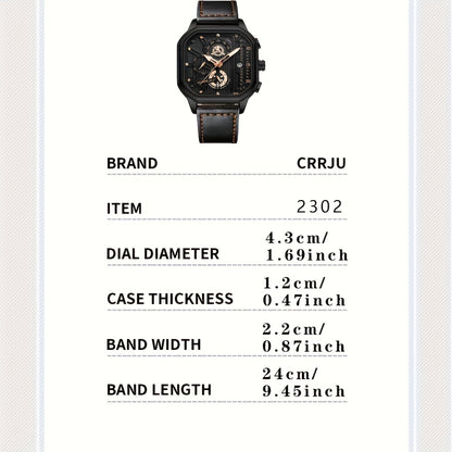 CRRJU Chronograph Sport Watch