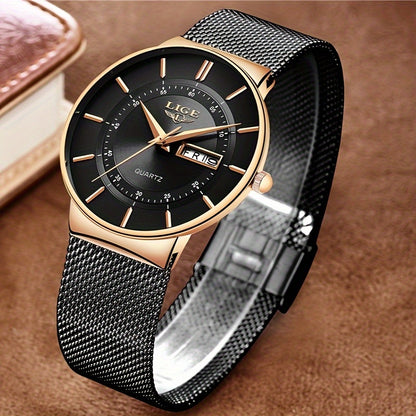 Montre à quartz de luxe LIGE